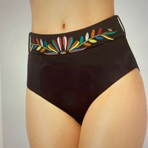 SoLuna RADIANT Black Embroidered Belt Swim Bottom